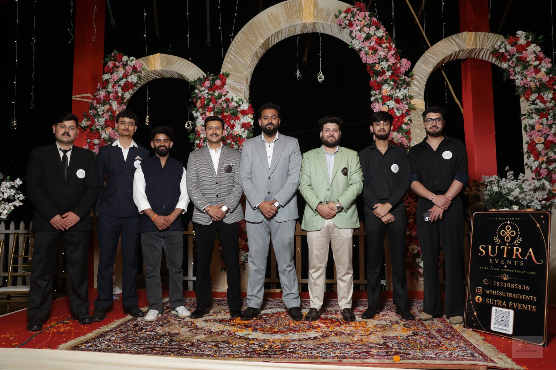 Team at backdrop